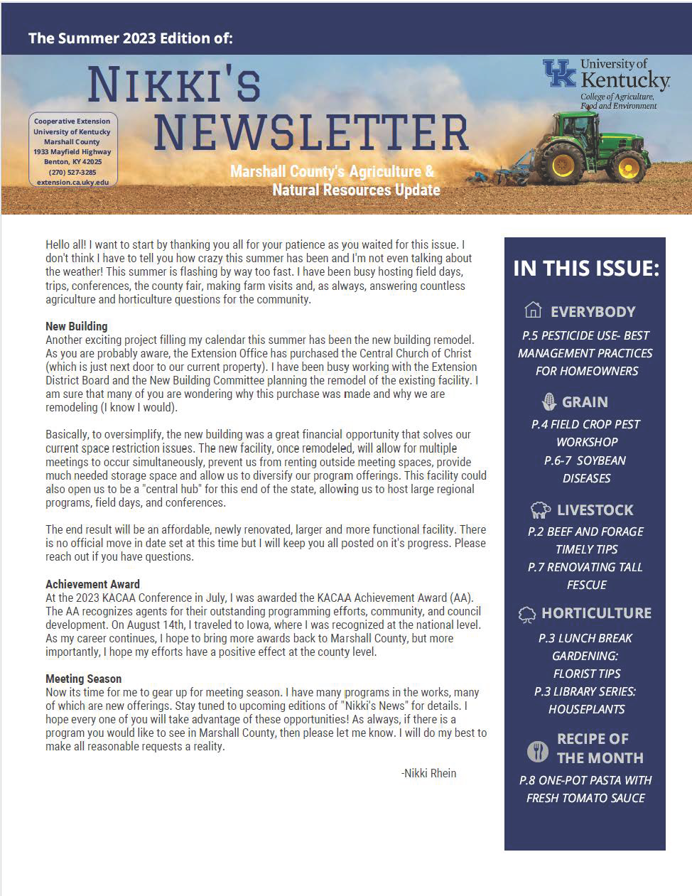 Summer 2023 Newsletter