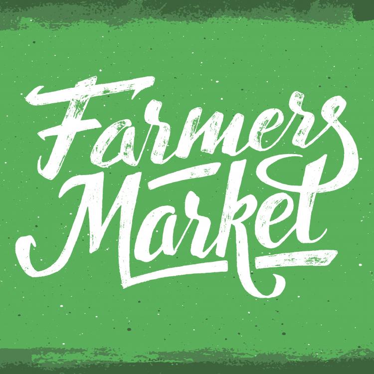  Farmers market hand lettering. Vintage poster