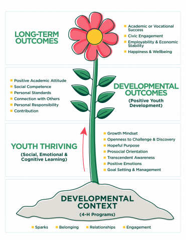 4-H Thrive Model Flower Graphic